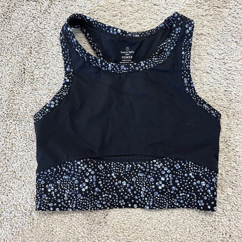 Sweaty Betty Power Frame Cropped Sports Bra (Bubbles)